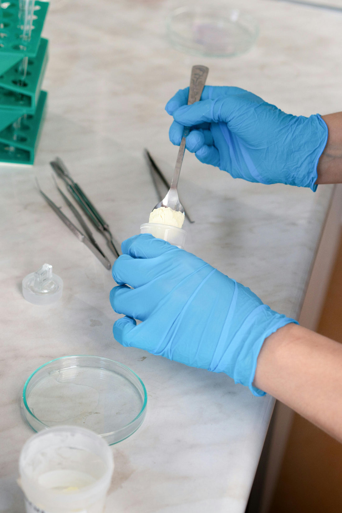 Marine Collagen Powder being developed in a safe and hygeinic manner. 