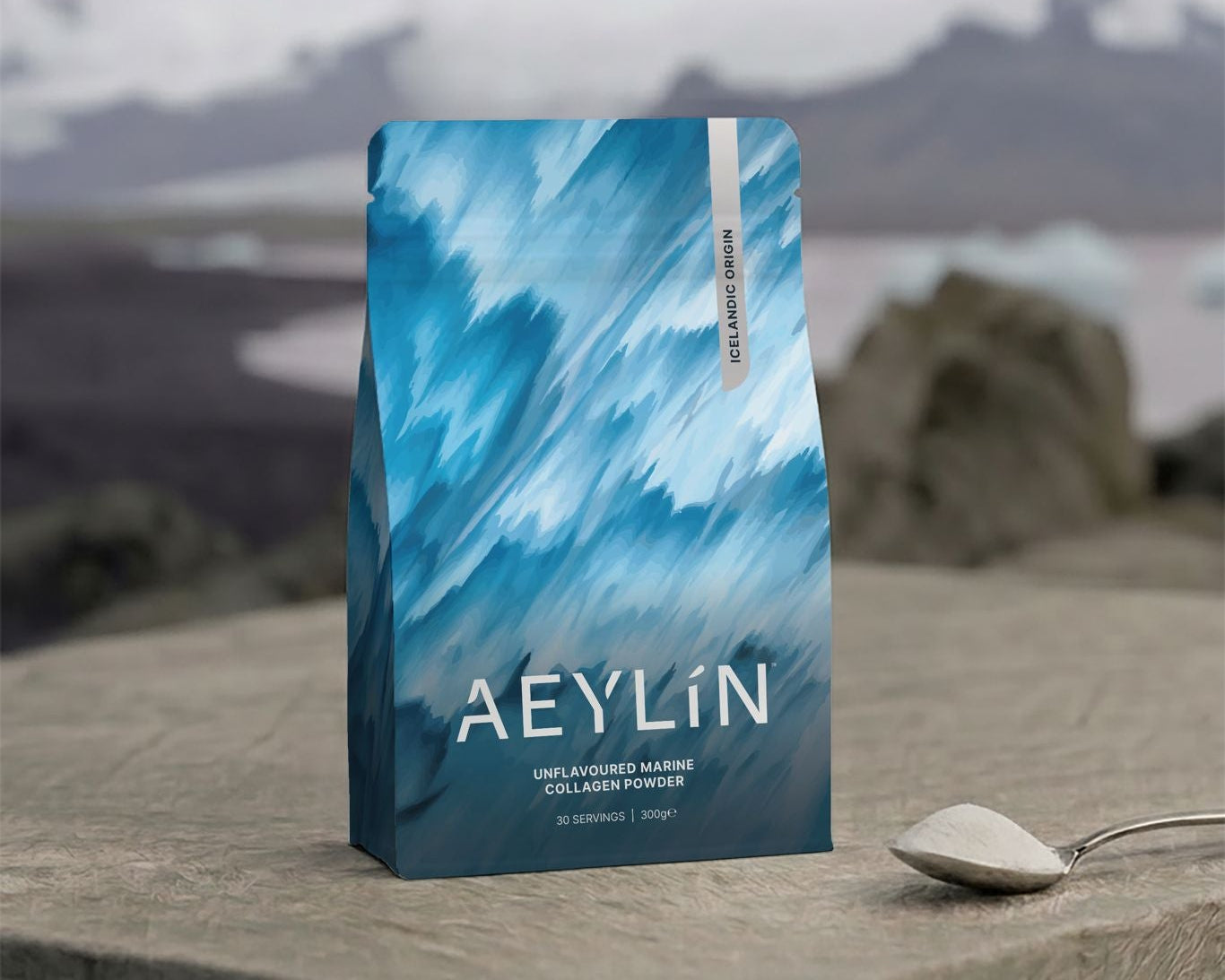 AEYLÍN Icelandic marine collagen pouch — premium collagen supplement UK