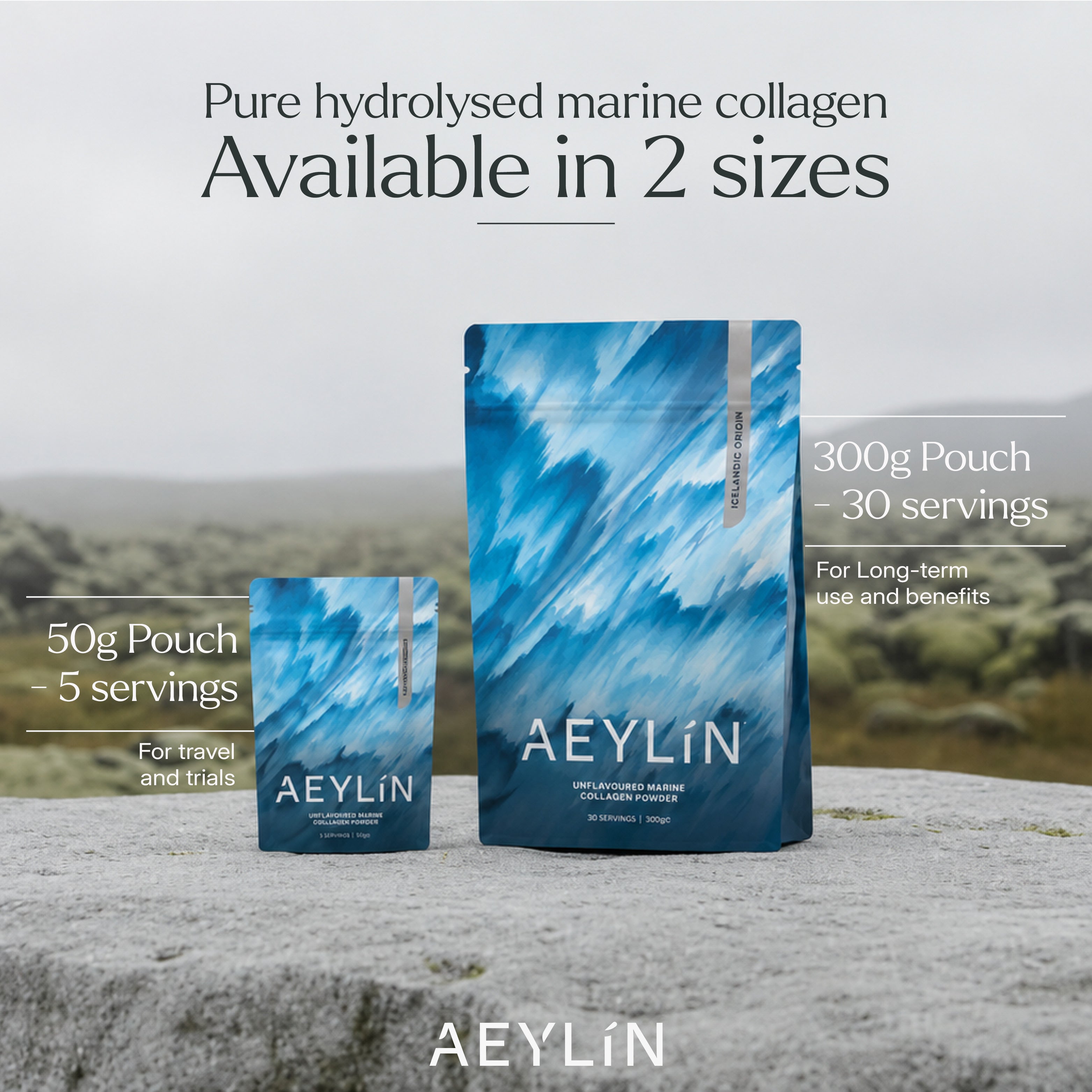 AEYLíN  300g Marine Collagen Powder — Wild Icelandic Cod