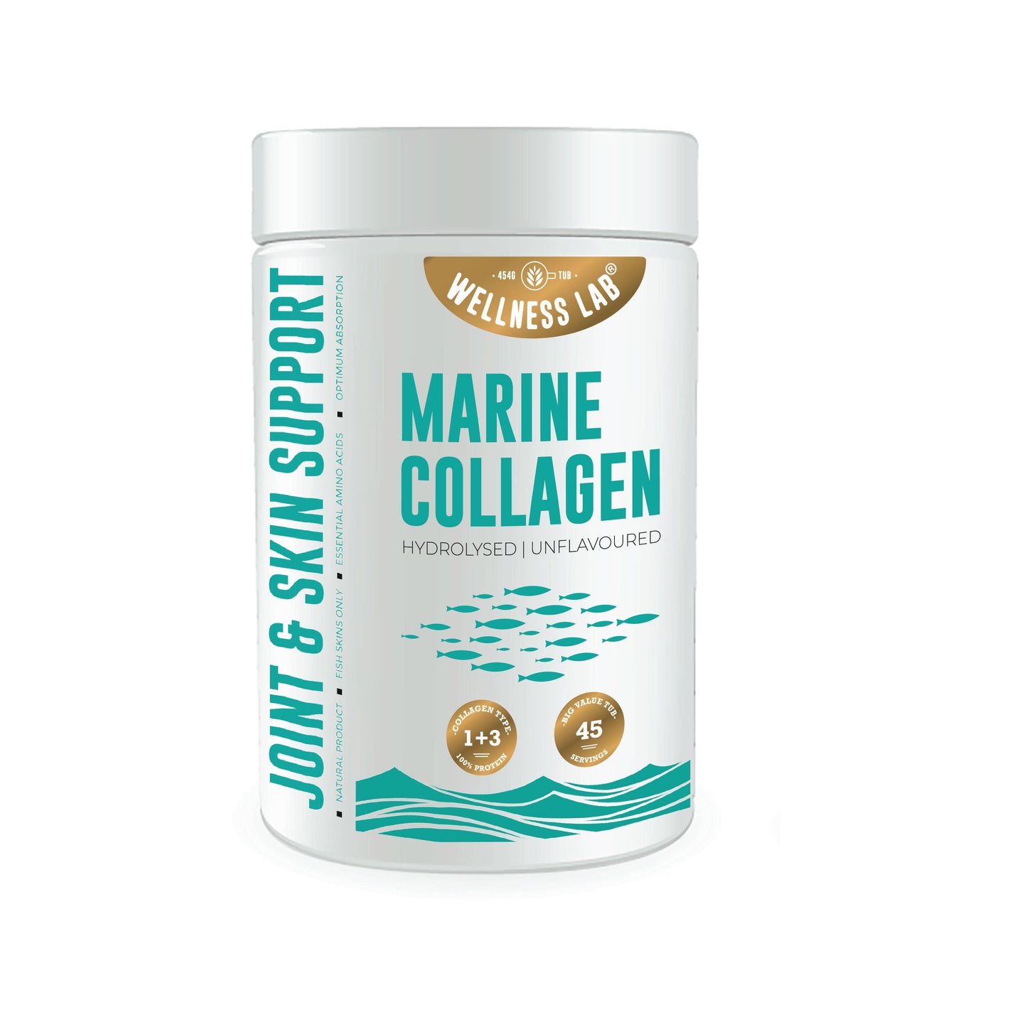 Marine Collagen Type 1 & 3 | 454g Tub - Wellness Lab®